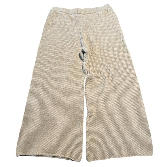 Free People Beach Hailee Waffle Knit Sweater Pants Wide Leg  M - Picture 2 of 9